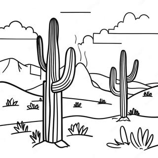 Colorful New Mexico Desert Scene Coloring Page 31164-24961