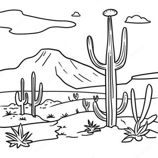 Colorful New Mexico Desert Scene Coloring Page 31164-24963