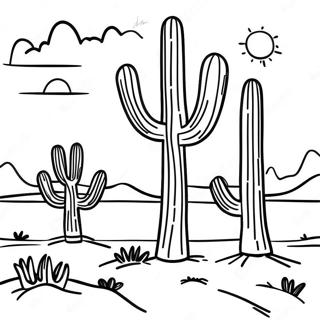 Colorful New Mexico Desert Scene Coloring Page 31164-24964