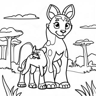 Savanna Animals Coloring Page 31193-24981