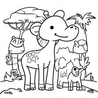 Savanna Animals Coloring Page 31193-24982