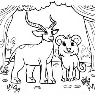 Savanna Animals Coloring Page 31193-24984