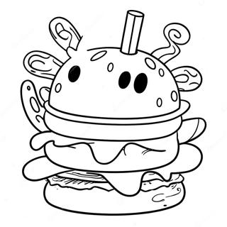 Krabby Patty Coloring Pages