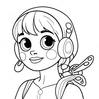 Charming Marinette With Ladybug Costume Coloring Page 31214-24998