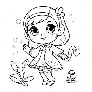 Charming Marinette With Ladybug Costume Coloring Page 31214-24999