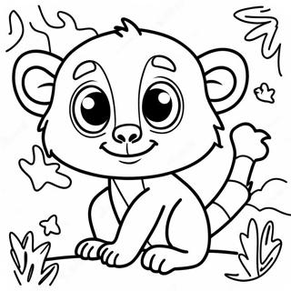 Zoboomafoo With Colorful Animals Coloring Page 31224-25006