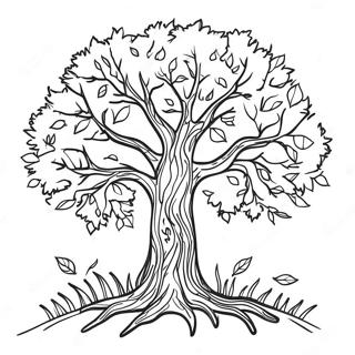 Fall Tree Outline Coloring Page 31253-25030