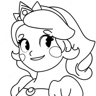 Princess Peach Face Coloring Page 31263-25037