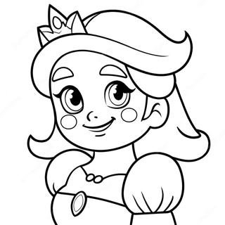 Princess Peach Face Coloring Page 31263-25038