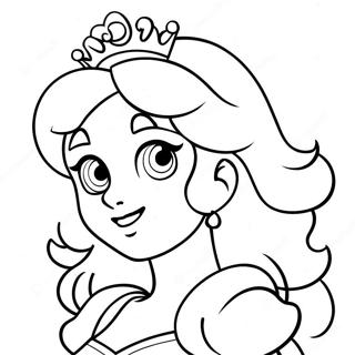 Princess Peach Face Coloring Page 31263-25040