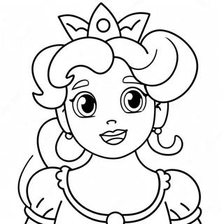 Cute Princess Peach Face Coloring Page 31264-25041