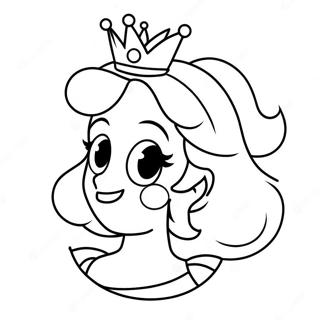 Cute Princess Peach Face Coloring Page 31264-25043