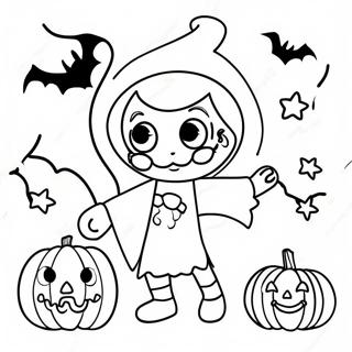 Trick Or Treat Halloween Coloring Page 3126-2539