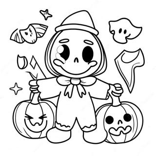 Trick Or Treat Halloween Coloring Page 3126-2540