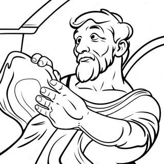 Michelangelo Painting The Sistine Chapel Coloring Page 31274-25051