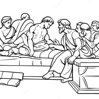 Michelangelo Painting The Sistine Chapel Coloring Page 31274-25052