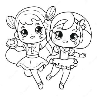 Magical Girls In Action Coloring Page 31304-25079