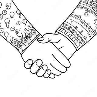 Best Friends Holding Hands Coloring Page 31313-25076