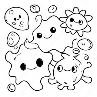 Funny Germs With Faces Coloring Page 31324-25086