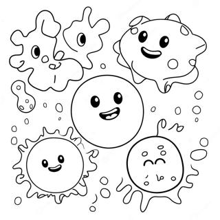 Funny Germs With Faces Coloring Page 31324-25088