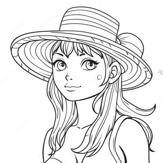 Nami With Straw Hat Coloring Page 31334-25098