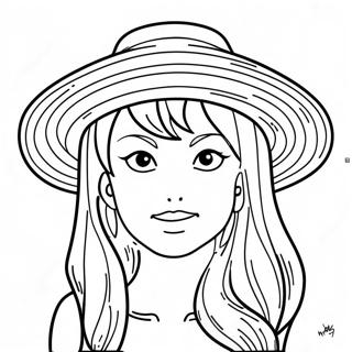 Nami With Straw Hat Coloring Page 31334-25100