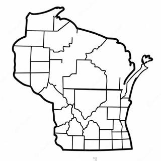 Wisconsin State Outline Coloring Page 31343-25102