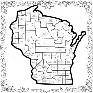 Wisconsin State Outline Coloring Page 31343-25104