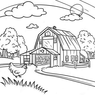 Charming Wisconsin Farm Scene Coloring Page 31344-25106