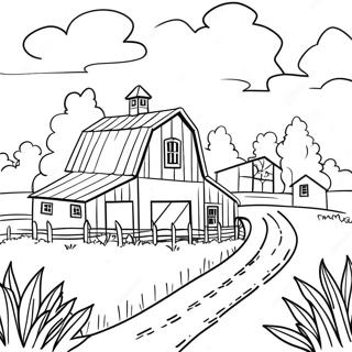 Charming Wisconsin Farm Scene Coloring Page 31344-25108