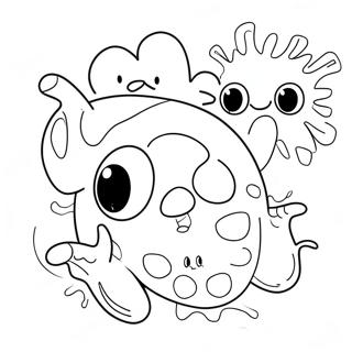 Cute Germ Characters Coloring Page 31353-25110