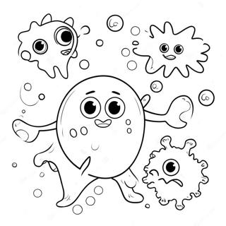 Cute Germ Characters Coloring Page 31353-25111