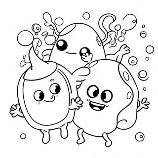 Cute Germ Characters Coloring Page 31353-25112