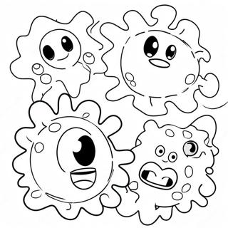 Funny Germs With Faces Coloring Page 31354-25117