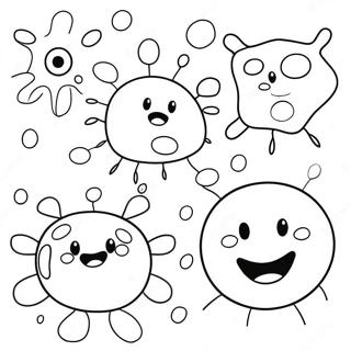 Funny Germs With Faces Coloring Page 31354-25118