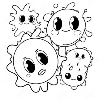 Funny Germs With Faces Coloring Page 31354-25119