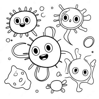 Funny Germs With Faces Coloring Page 31354-25120