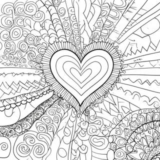 Romantic Heart Patterns Coloring Page 3137-2551