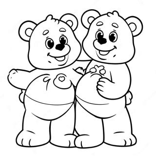 Cheerful Care Bear Cousins Coloring Page 31384-25135