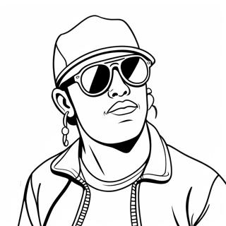 Cool Gangsta With Sunglasses Coloring Page 31404-25151