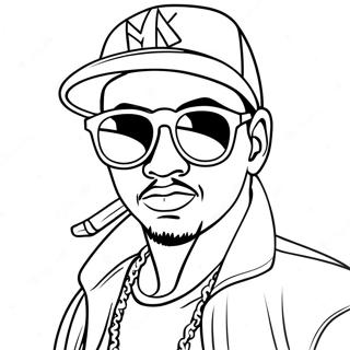 Cool Gangsta With Sunglasses Coloring Page 31404-25152