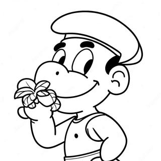 Popeye With Spinach Coloring Page 31414-25158