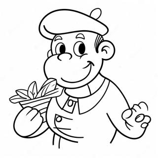 Popeye With Spinach Coloring Page 31414-25159