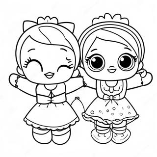 Lol Surprise Dolls In Festive Outfits Coloring Page 31424-25161