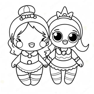 Lol Surprise Dolls In Festive Outfits Coloring Page 31424-25164