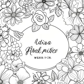 Bridal Shower Elegant Floral Coloring Page 31433-25166