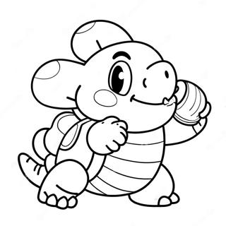 Happy Koopa Troopa With A Shell Coloring Page 31464-25194