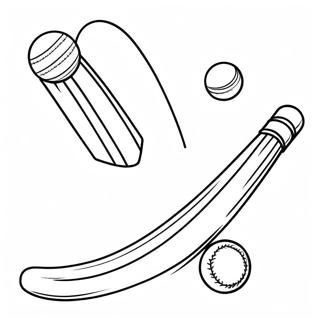 Cricket Bat And Ball Coloring Page 31493-25218