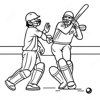 Exciting Cricket Match Coloring Page 31494-25224