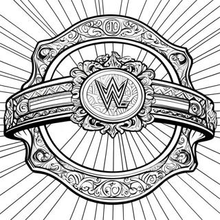 Colorful Wwe Belt Design Coloring Page 31504-25231